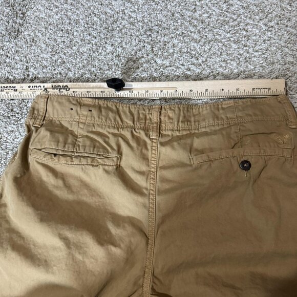 American Eagle Pants Mens 34x32 Khaki Relaxed Straight Chino Cotton Casual - Picture 10 of 13